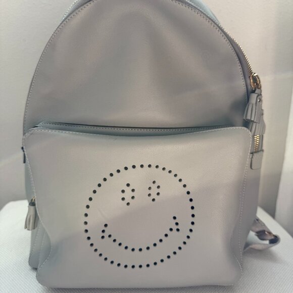 Anya hindmarch Smiley perforated leather backpack - Picture 1 of 2